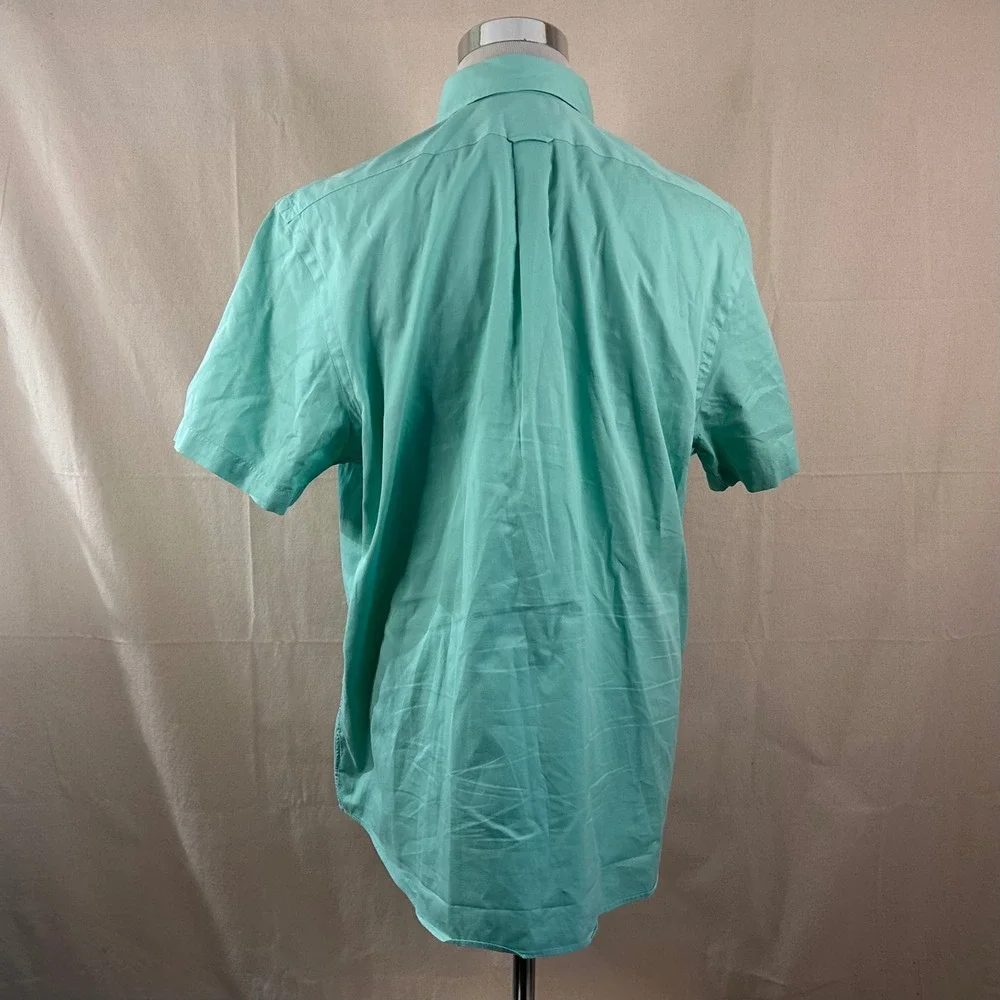 Ralph Lauren XL Classic Fit Featherweight Untucked Fit Short Sleeve Shirt Green